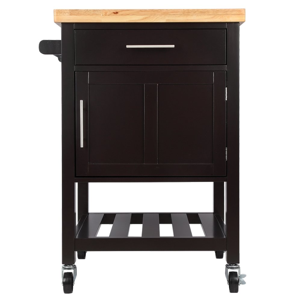 Homegear Kitchen Cart Butchers Block with Shelf and Cabinet on Wheels eBay
