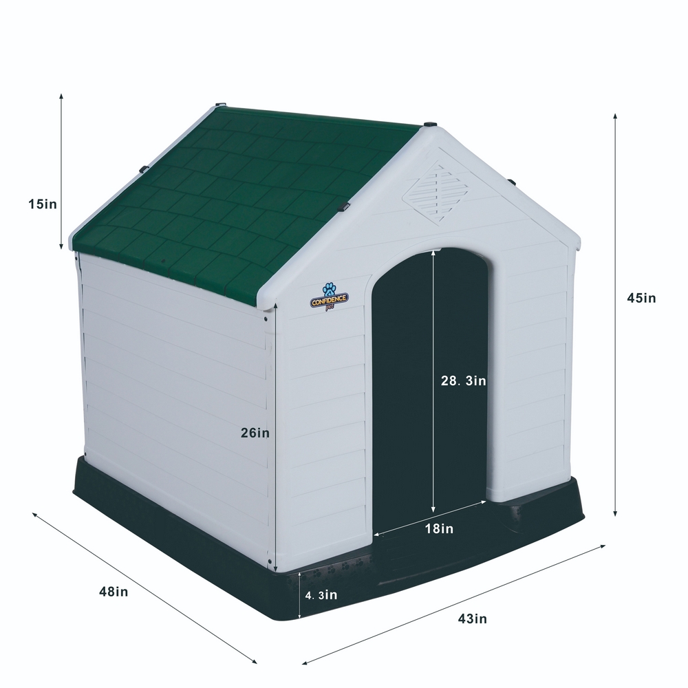 Confidence Pet XXL Waterproof Plastic Dog Kennel Outdoor House eBay