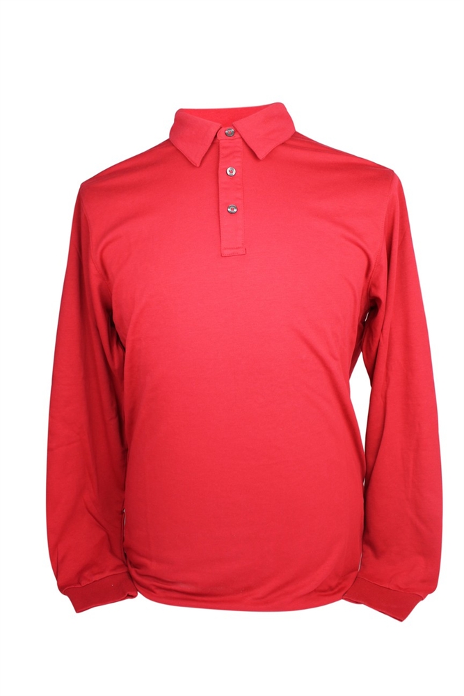 ASHWORTH MENS LONGSLEEVE GOLF POLO SHIRTS MEDIUM CARMINE 5051401241986 | eBay